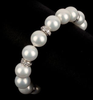 perlenarmband weiß elegant