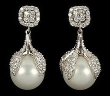 elegante ohrhänger ohrringe mit perlen